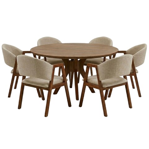 JUEGO COMEDOR NEW TIMBA/SE/6 - BEIGE 305531 (CD) Unica