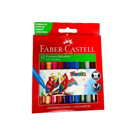 MARCADOR FABER CASTELL FIESTA FINO X 12 MARCADOR FABER CASTELL FIESTA FINO X 12