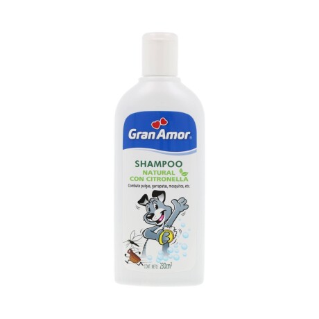 Shampoo para mascotas Gran Amor 230cc con citronela Shampoo para mascotas Gran Amor 230cc con citronela