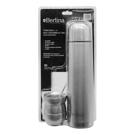 Set Berlina termo 1L + mate 140ml en acero inoxidable + bombilla Set Berlina termo 1L + mate 140ml en acero inoxidable + bombilla