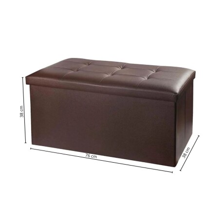 Puff Baul Houston Eco Cuero Chocolate