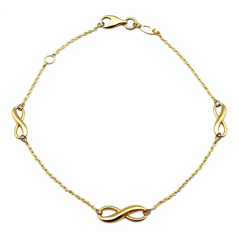 Pulsera Infinito-Oro bajo-Sin Piedra-PU8046 sinpiedra
