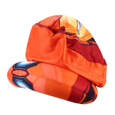Almohadón Infantil de Viaje Cervical Con Capucha 30 x 30 cm Ironman