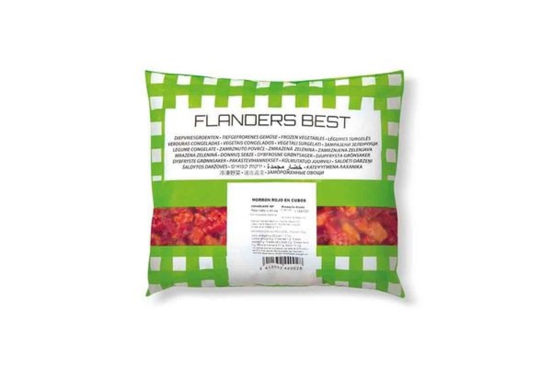Morrón rojo en cubos Flanders - 450 g 