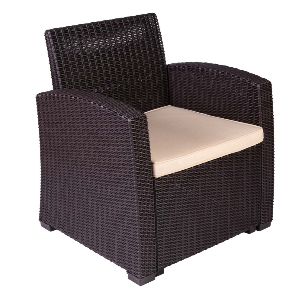 SET TERRAZA POLIPROPILENO MARRON MADRID