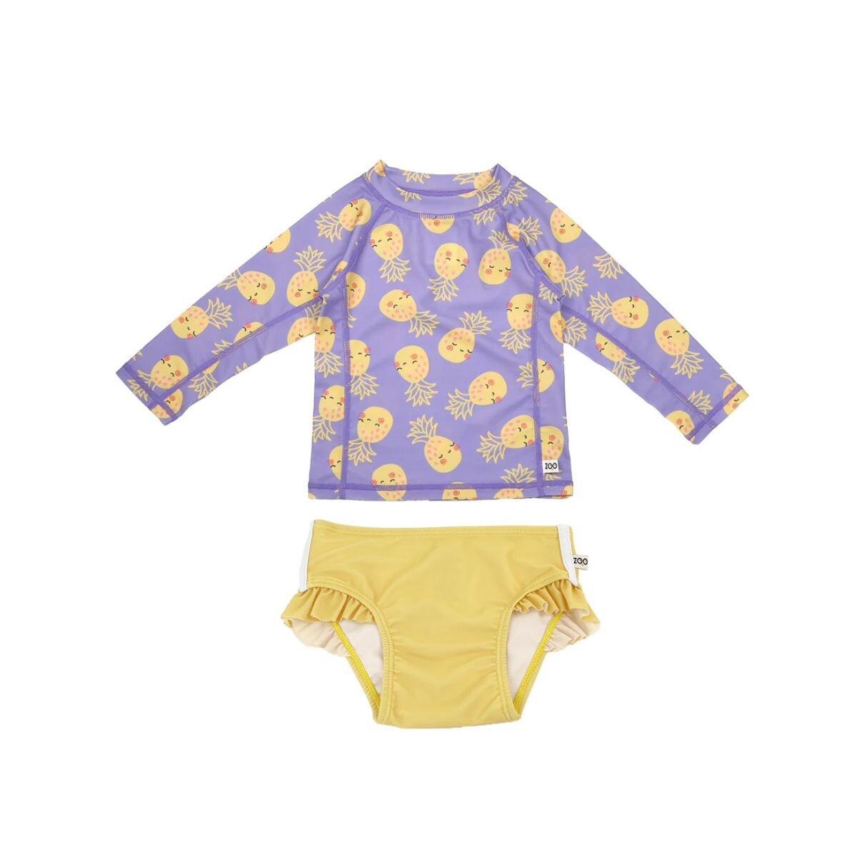 Traje de baño bikini + remera con filtro UPF50+ - Piñas 