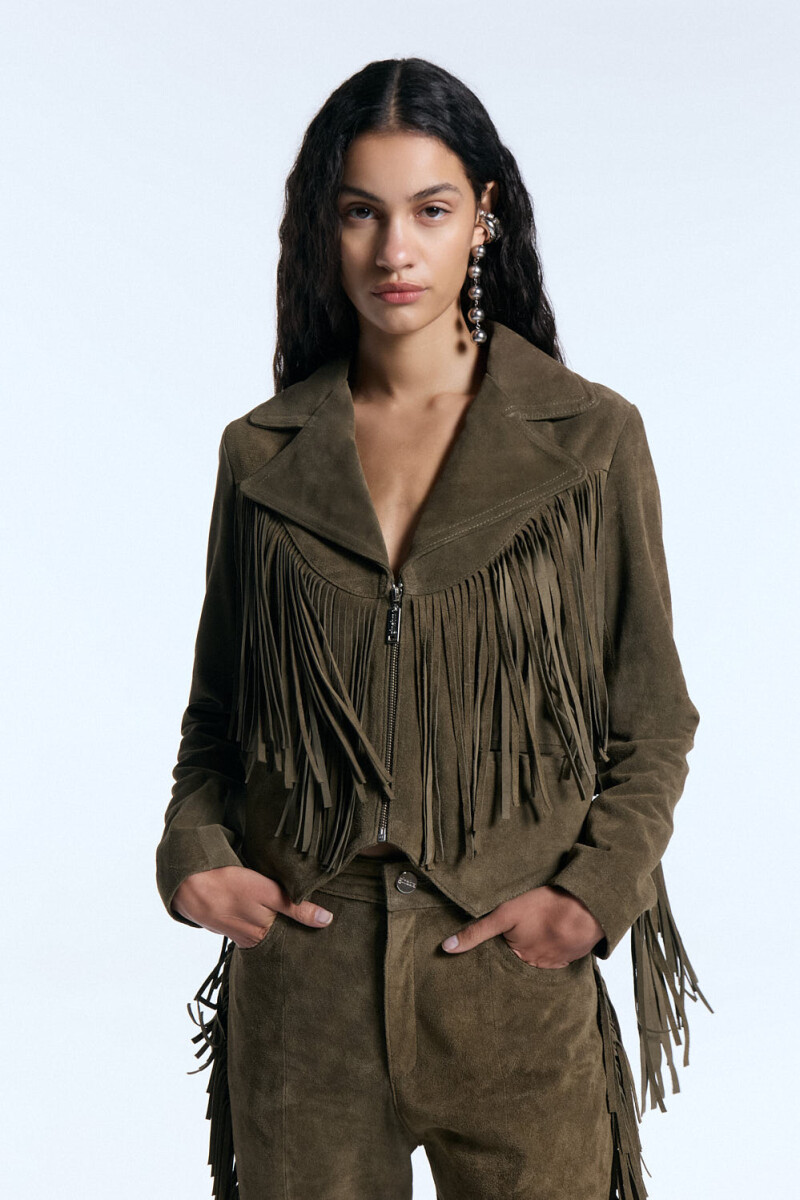 CAMPERA SUEDE VERSOVIA Verde Oliva