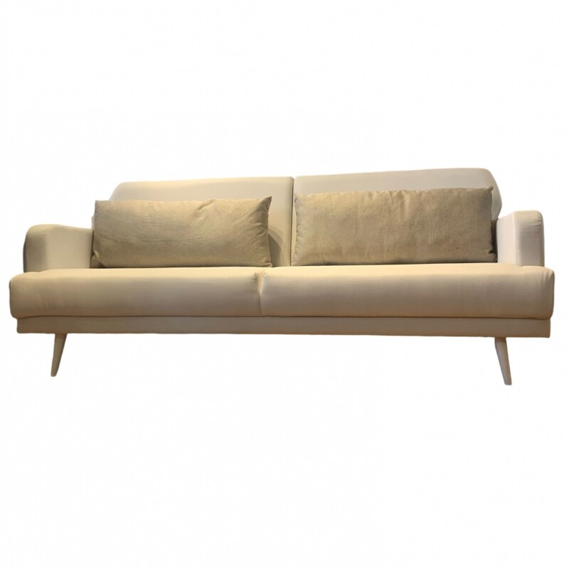 SOFA CAMA NORDICO TELA CLARA - ALMOHADONES BEIGE SOFA CAMA NORDICO TELA CLARA - ALMOHADONES BEIGE
