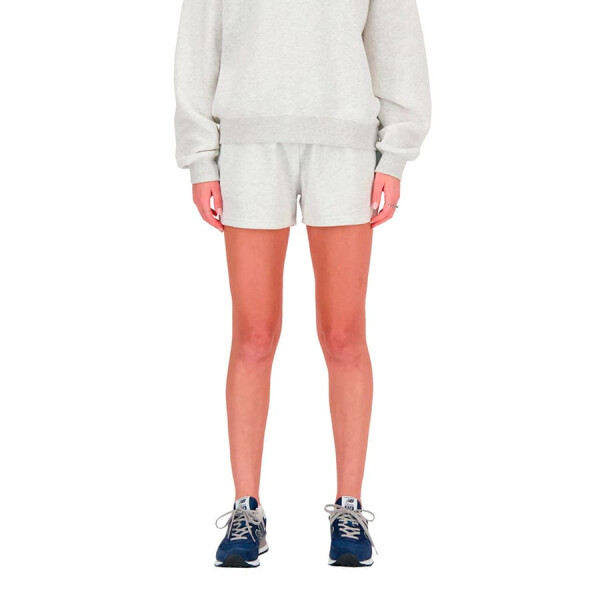 Short New Balance French Terry de Mujer - WS41500AHH Gris Claro