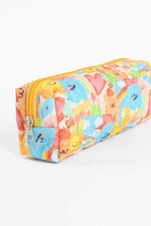 Estuche estampado rectangular multicolor