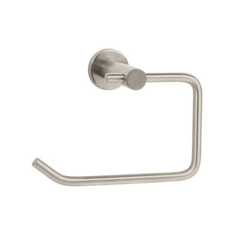PORTA ROLLO METALICO DE BAÑO LINEA ROMA COLOR BRUSH NICKEL GRIS-BRUSHED NICKEL