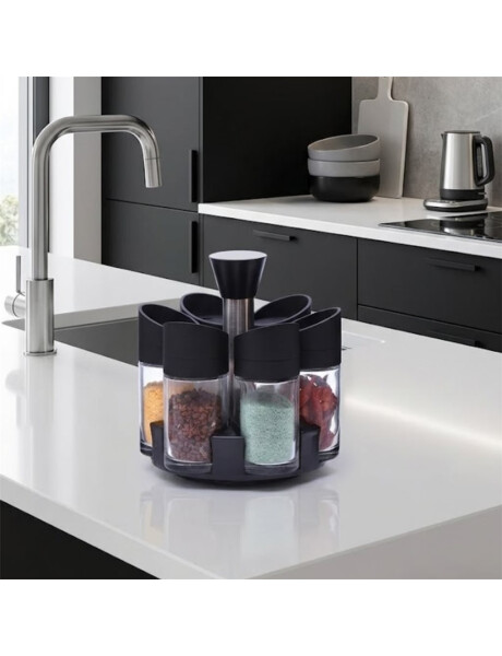 SET 6 PIEZAS ESPECIERO SOPORTE PLASTICO. H17.5/D16CM SET 6 PIEZAS ESPECIERO SOPORTE PLASTICO. H17.5/D16CM