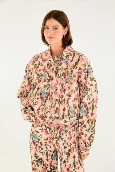 CHAQUETA ESTAMPA Rosa