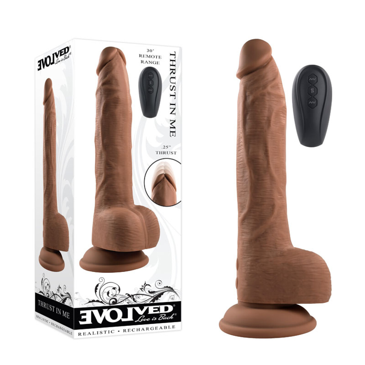 Realistico Vibrador con Control Trust In Me Dark 