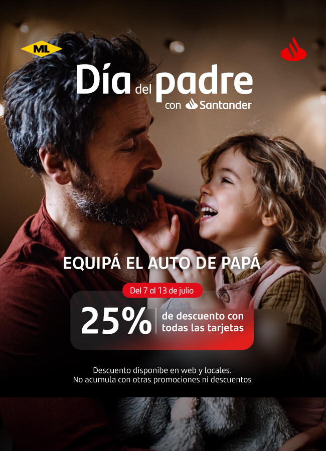 Promo día del padre con Santander 25% OFF