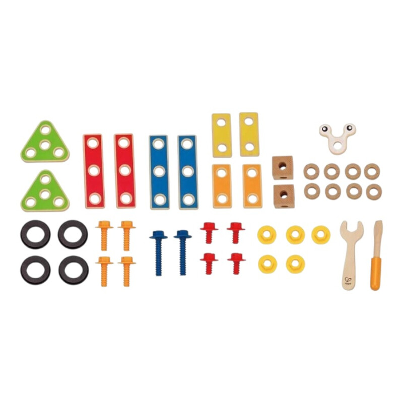 Set de Construcción Mecano en Madera 42 Piezas Hape Set de Construcción Mecano en Madera 42 Piezas Hape