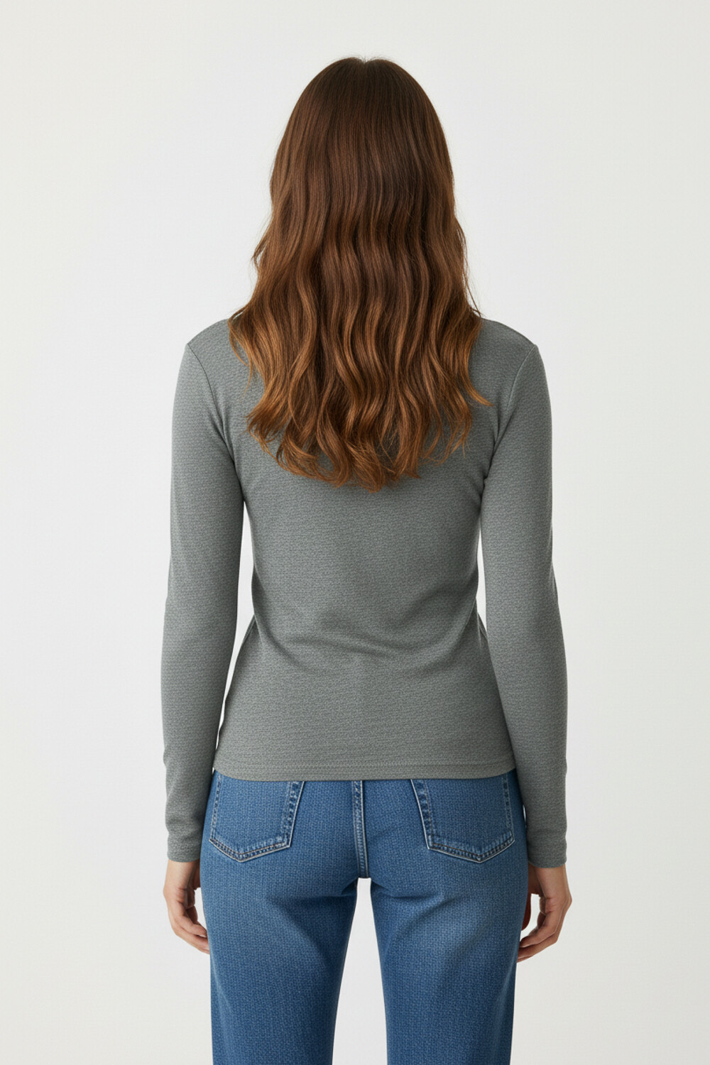 Polera Balua Gris Melange Medio