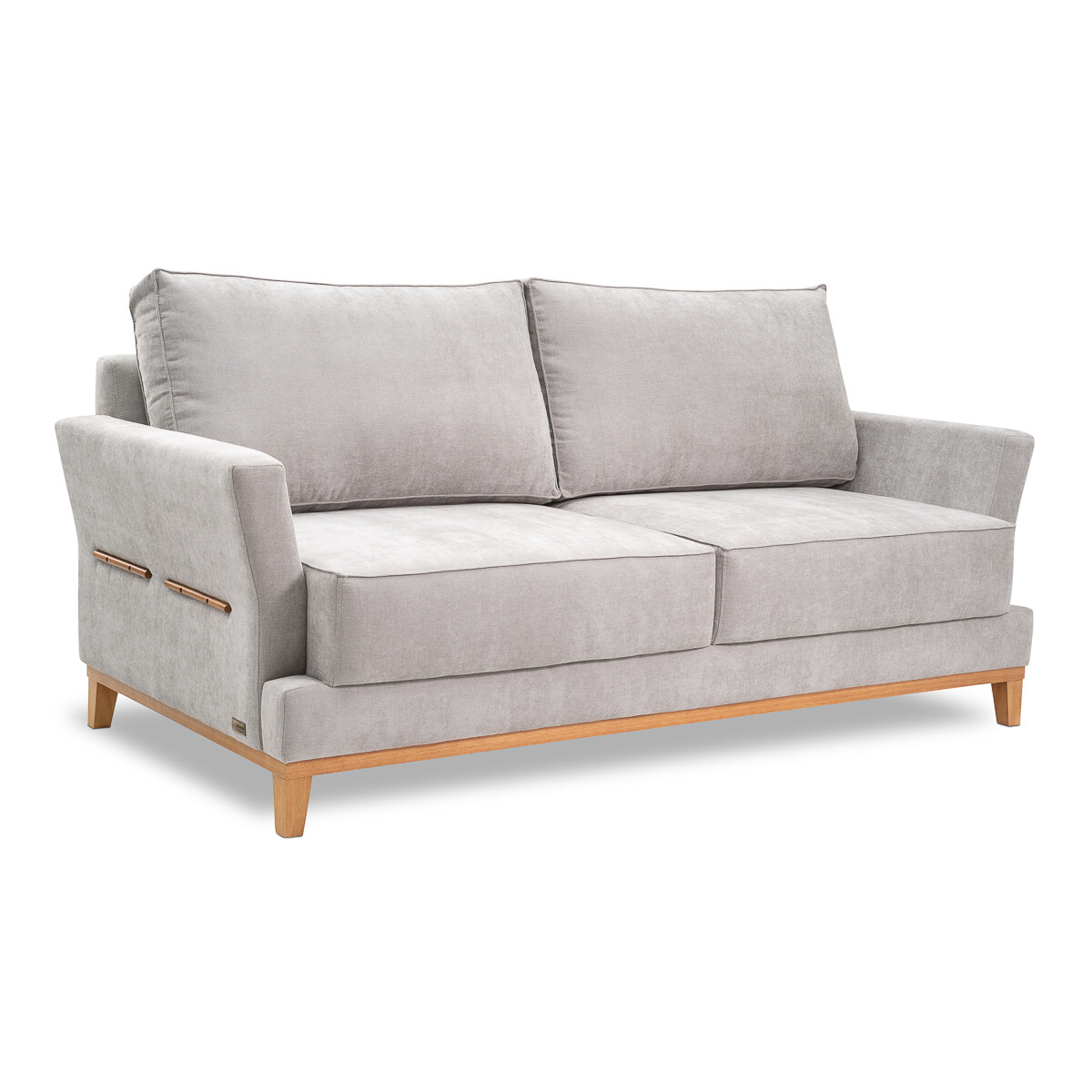 Sofá Amadeus - Tela Microfibra - 2 cuerpos - 2204 (Gris) 