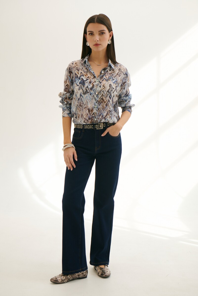CAMISA JULIETA AQUA - AZUL 