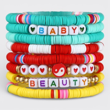 Pulsera Infantil Pack X8 Colores Pack 3