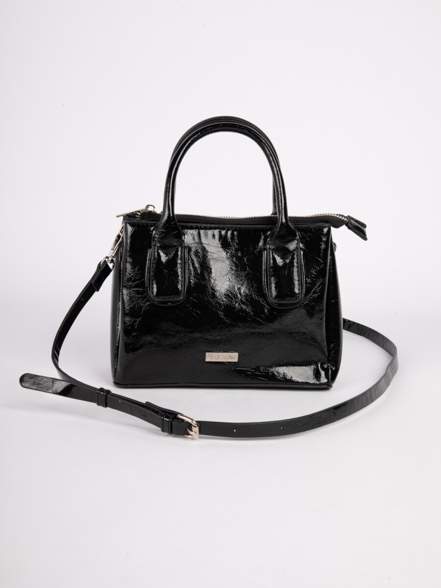 CARTERA MINI TOTE SHINY - Negro 