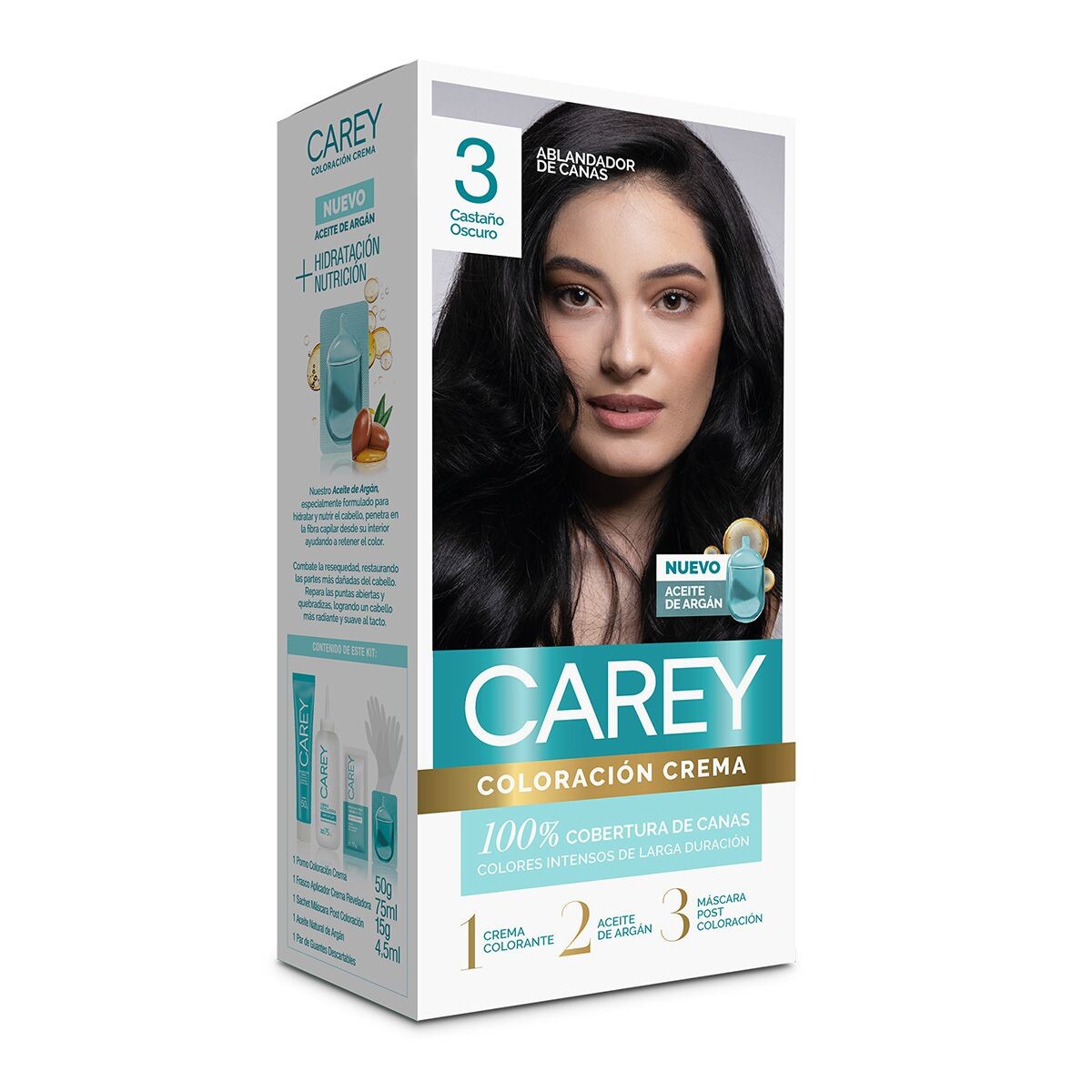 CAREY TINTURA KIT N.3 CASTAÑO OSC. CJ 
