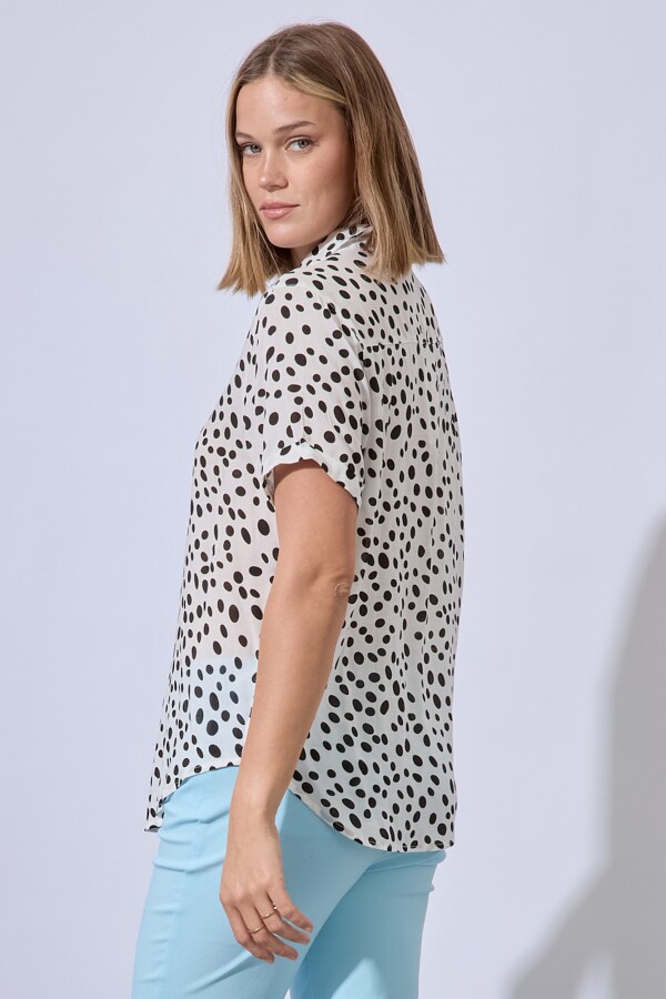 Camisa Dots BLANCO/NEGRO