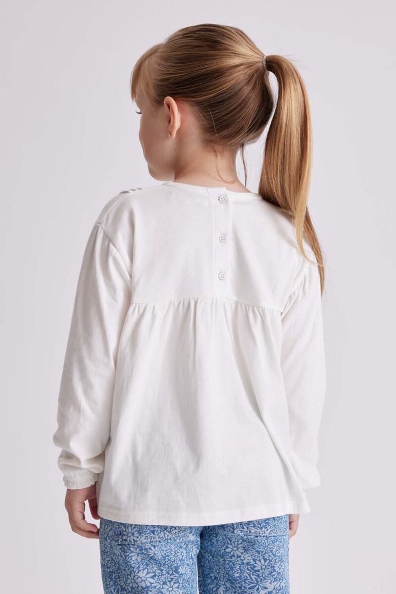 Remera manga larga corte Blanco