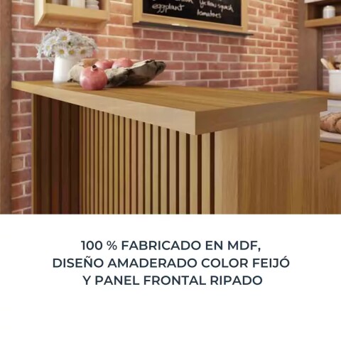 Barra Isla desayunador 120 cm MDF Freijo Barra Isla Desayunador 120 Cm Mdf Freijo