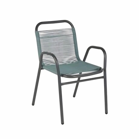 Silla Simil Rattan Linea Verde Oscuro Silla Simil Rattan Linea Verde Oscuro