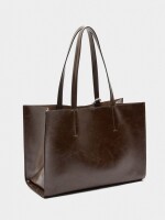 Bolso Shopper Con Colgante marron