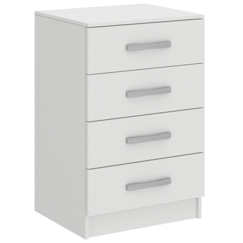Comoda Cajonera para Dormitorio o Living de 4 Cajones - FE - Blanco Comoda Cajonera para Dormitorio o Living de 4 Cajones - FE - Blanco