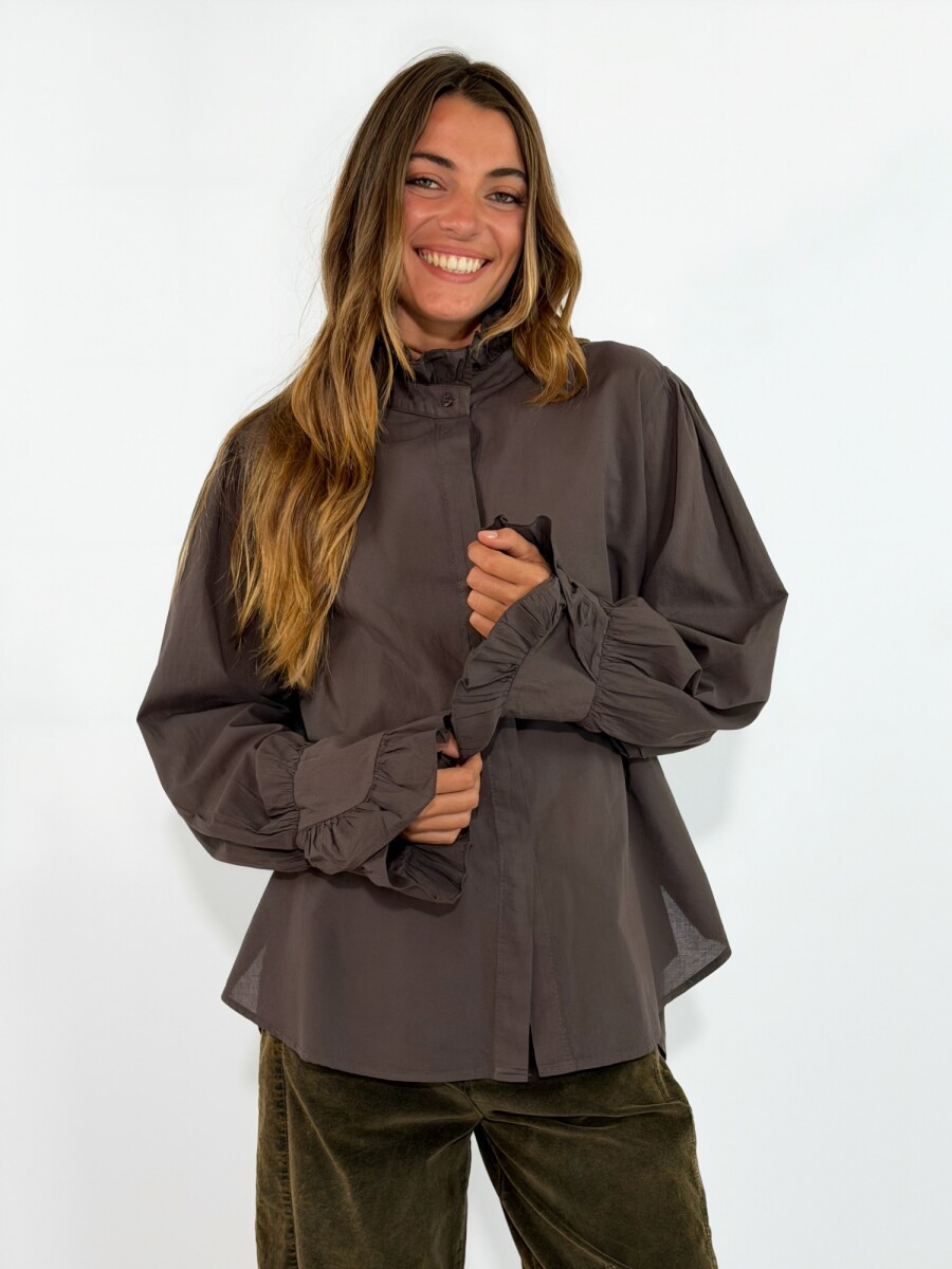 CAMISA CELINA - CHOCOLATE 