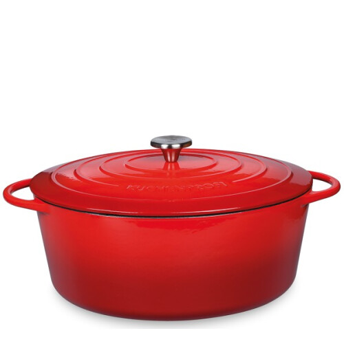 Olla de hierro fundido 26CM cesto de frementación - compatible con inducción  - Asador 2 en 1 de