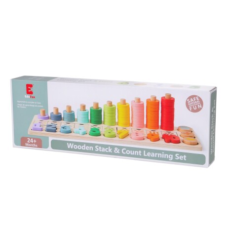 Juego Didáctico de Madera de Números y Encastre Juego Didáctico de Madera de Números y Encastre