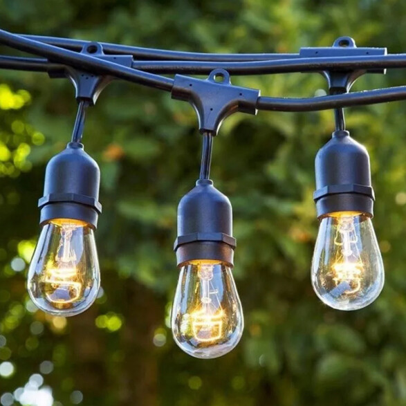 Guirnalda LED p/exterior 12xE27 de 1,2W luz cálida IX4045