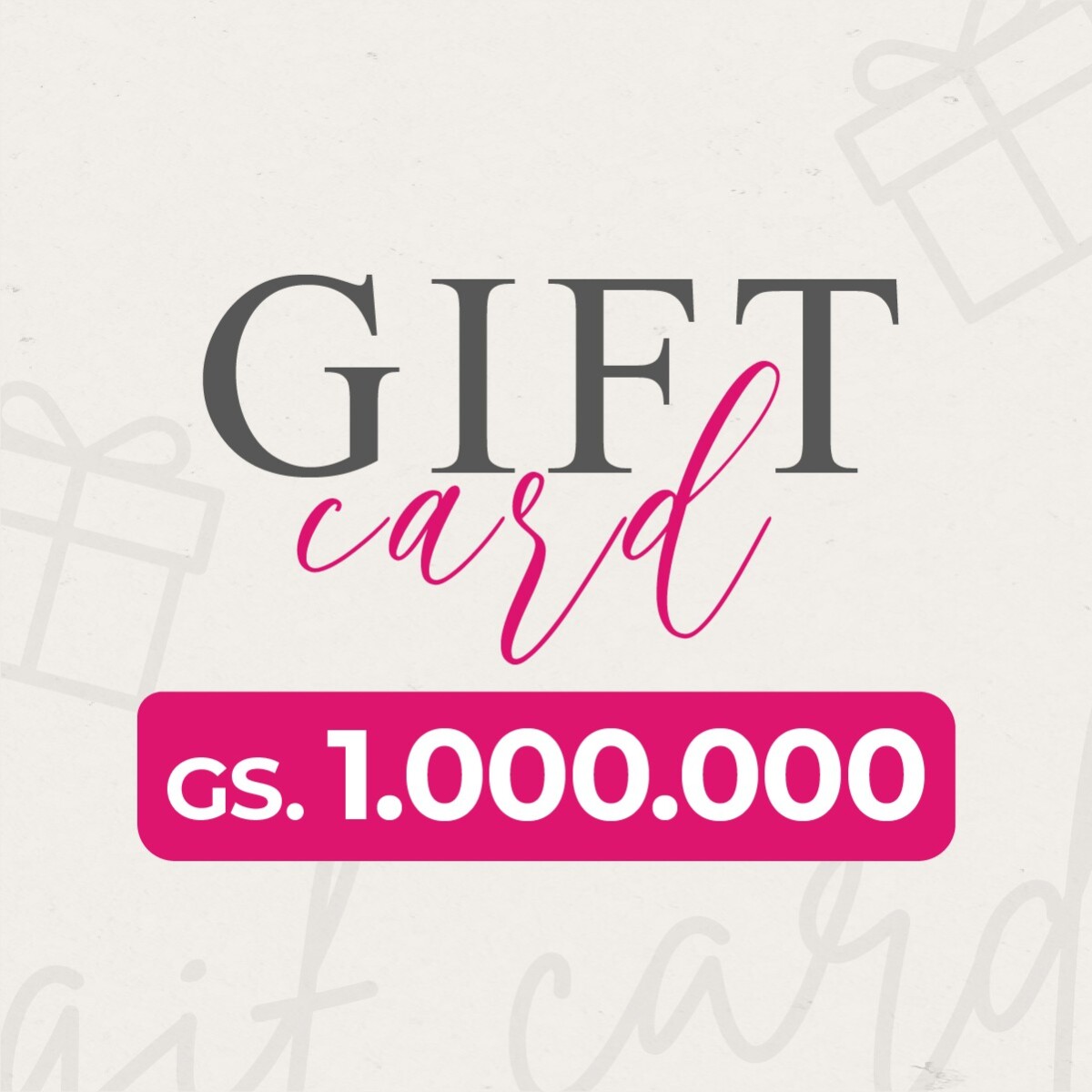 GIFTCARD 1.000.000 GS. 