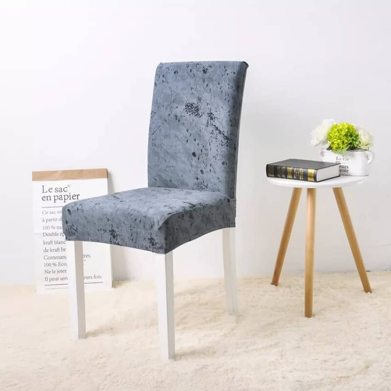 Funda cubre silla elastizada estampada gris difuminado