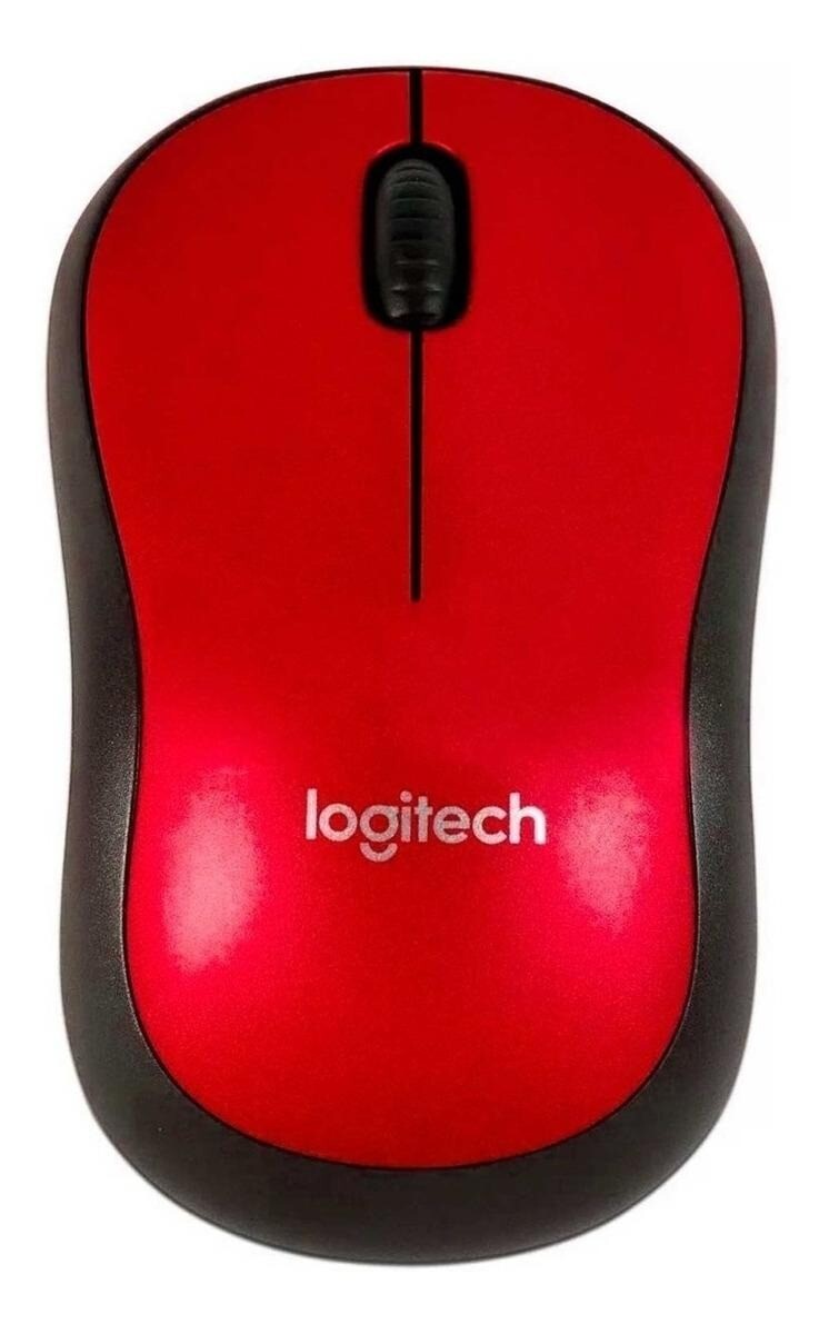 Mouse Inalámbrico Logitech M185 Rojo 
