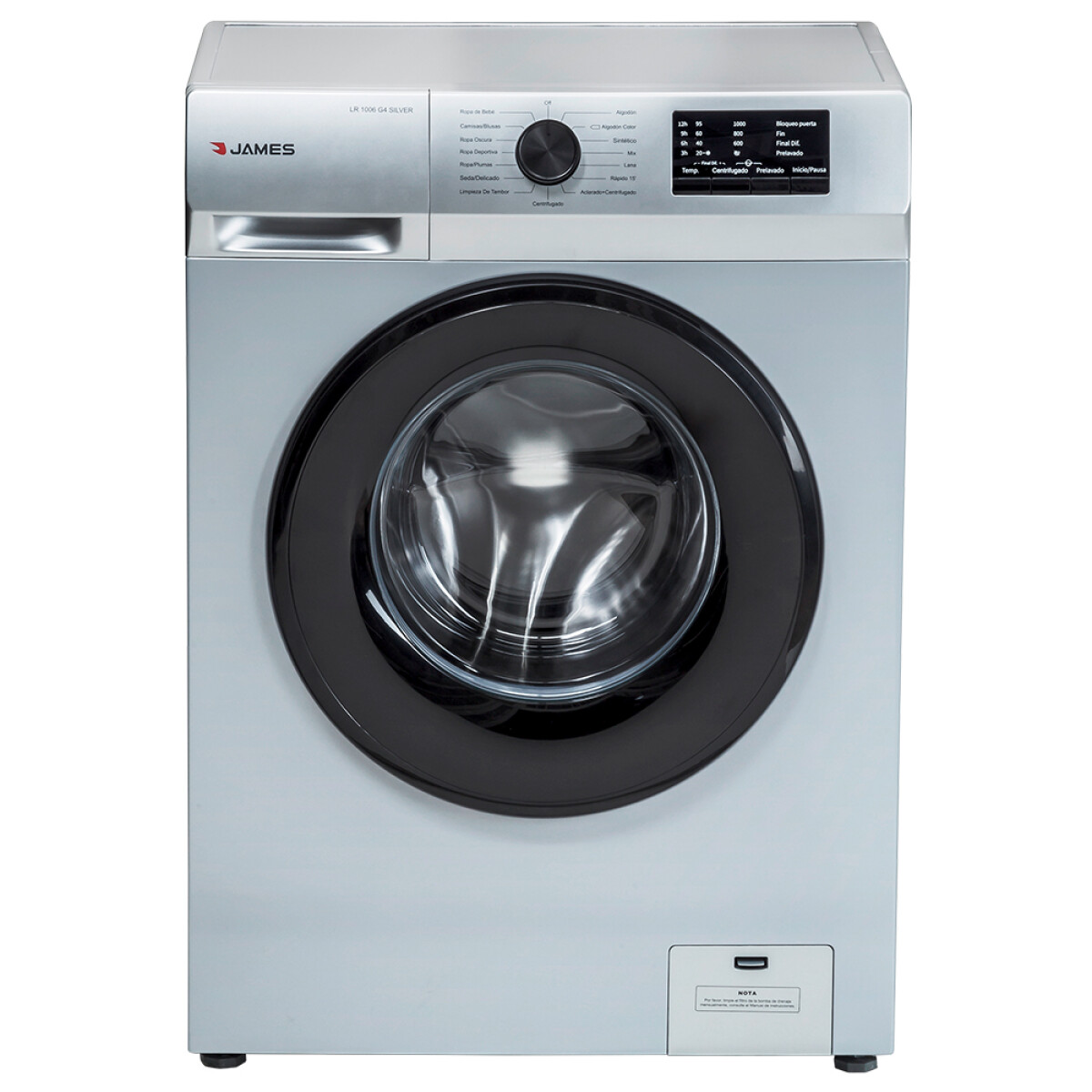 Lavarropas James 6 KG LR-1006 G4 inox. 