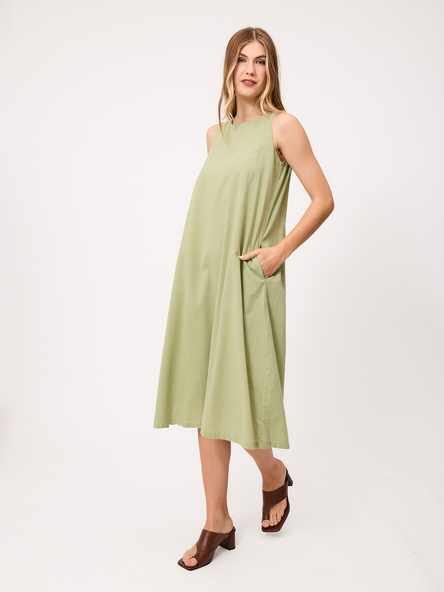 VESTIDO LARGO CRETTA POLANCO - Verde 