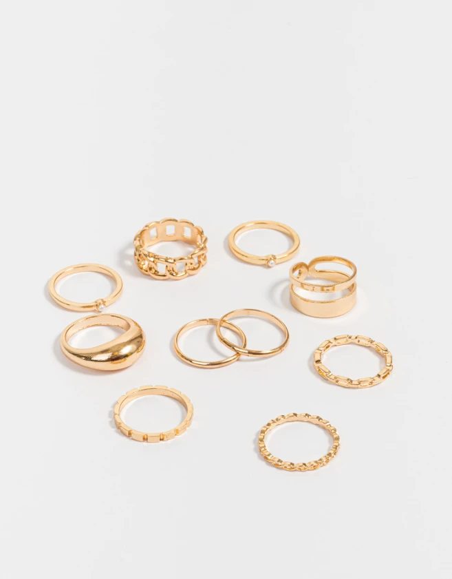Sets Anillos De metal Set De Anillos Essential - Dorado