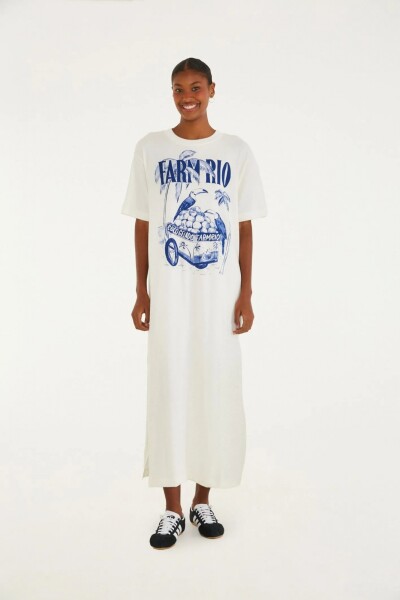 VESTIDO LARGO COCO Blanco