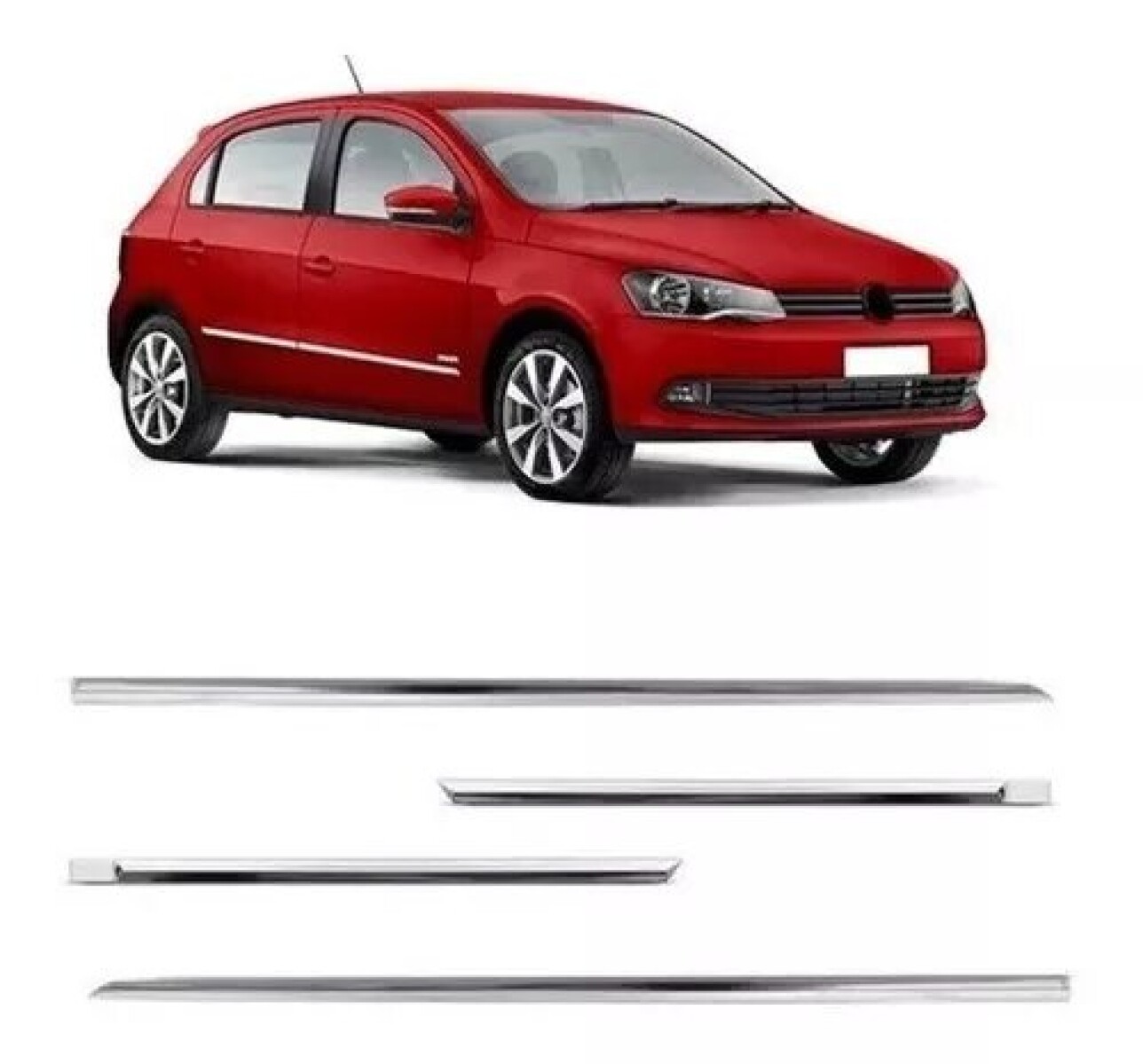 JUEGO DE MOLDURAS GOL G5 / G6 10/16 FINAS CROMADAS 