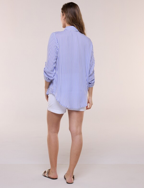Camisa Lineas AZUL/BLANCO