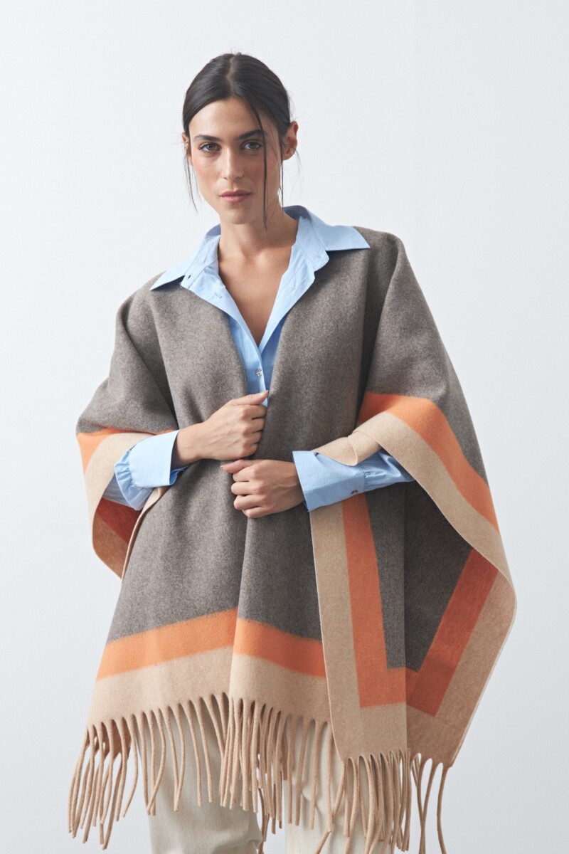 PONCHO OUZO Gris Melange