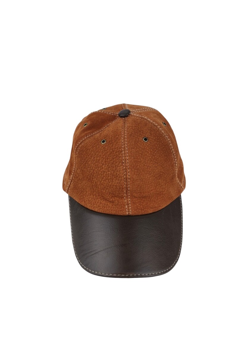 Gorro de cuero Tostado