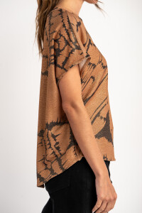 Blusa Lurex Café