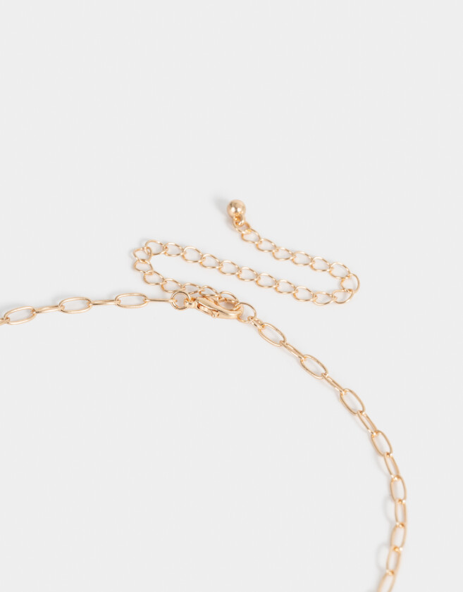 Collares Cortos Con perlas Collar Corto Con Perlas - Dorado