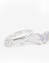 Sets Anillos Color Set De 2 Anillos Esmaltados Bañado En Plata - Plateado